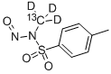 N-甲基(13C-d3)-N-亚硝基对甲苯磺酰胺 结构式