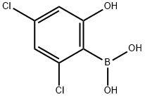 (2,4-二氯-6-羟基苯基)硼酸 结构式