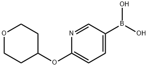 6-(Tetrahydropyran-4-yloxy)pyridine-3-boronic acid 结构式