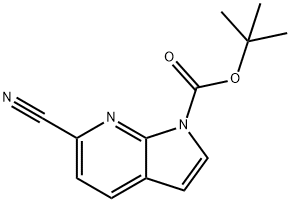 1H-Pyrrolo[2,3-b]pyridine-1-carboxylic acid, 6-cyano-, 1,1-diMethylethyl ester 结构式