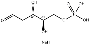 2 -脱氧核糖-5-磷酸钠 结构式