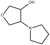 反-4-(1-吡咯烷基)四氢-3-呋喃醇 结构式