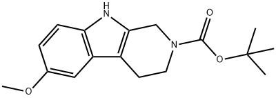 6-甲氧基-1,3,4,9-四氢-2H-Β-咔啉-2-甲酸叔丁酯 结构式