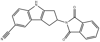 Cyclopent[b]indole-7-carbonitrile, 2-(1,3-dihydro-1,3-dioxo-2H-isoindol-2-yl)-1,2,3,4-tetrahydro- 结构式