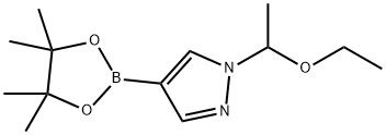 1-(1-乙氧基乙基)-4-吡唑硼酸频哪醇酯 结构式