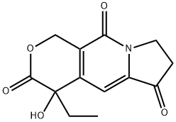 4-乙基-7,8-二氢-4-羟基-1H-吡喃并[3,4-F]吲嗪-3,6,10(4H)-三酮 结构式