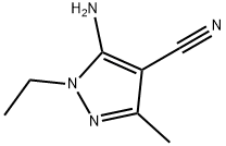 5-氨基-1-乙基-3-甲基-1H-吡唑-4-甲腈 结构式