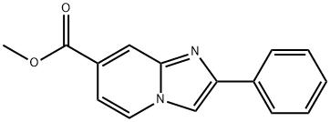 2-苯基咪唑并[1,2-A]吡啶-7-甲酸甲酯 结构式