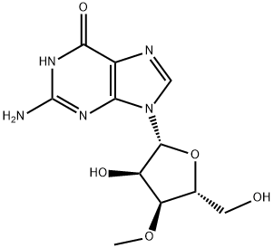 3'-甲氧基鸟苷 结构式