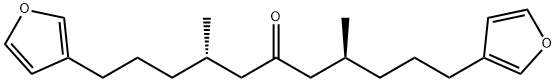 (4S,8S)-1,11-Di(furan-3-yl)-4,8-dimethyl-6-undecanone 结构式