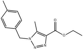 5-甲基-1-(4-甲基苄基)-1H-1,2,3-三唑-4-甲酸乙酯 结构式