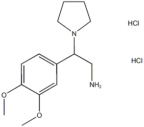 2-(3,4-DIMETHOXY-PHENYL)-2-PYRROLIDIN-1-YL-ETHYLAMINE DIHYDROCHLORIDE 结构式