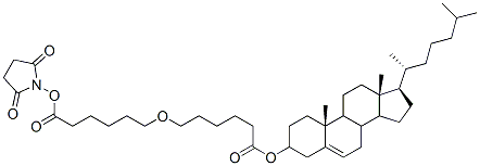 cholesteryl 5-carboxypentyl ether N-hydroxysuccinimide ester 结构式