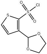 3-(1,3-DIOXOLAN-2-YL)THIOPHENE-2-SULFONYL CHLORIDE 结构式