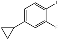 4-环丙基-2-氟-1-碘苯 结构式
