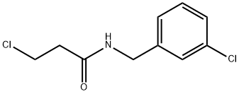 3-氯-N-(3-氯苄基)丙酰胺 结构式