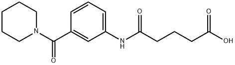 5-oxo-5-[3-(1-piperidinylcarbonyl)anilino]pentanoic acid 结构式
