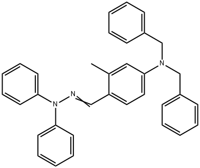 2-甲基-4-二苄氨基苯甲醛-1,1-二苯腙 结构式