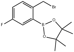 2-溴甲基-5-氟苯硼酸频哪醇酯 结构式