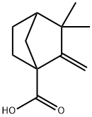 3,3-二甲基-2-亚甲基-双环[2.2.1]庚烷-1-甲酸 结构式