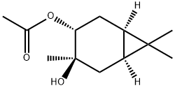 [(1S,3R,4R,6R)-3-羟基-3,7,7-三甲基-4-双环[4.1.0]庚烷基]乙酸酯 结构式