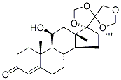 11BETA-羟基-16ALPHA-甲基-17,20:20,21-二(亚甲二氧基)-孕甾-4-烯-3-酮 结构式