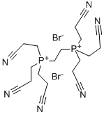 乙烯双[三(2-氰乙基)膦]二溴化物 结构式