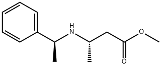 (S) - 3 - (((S)-1-苯基乙基)氨基)丁酸甲酯 结构式