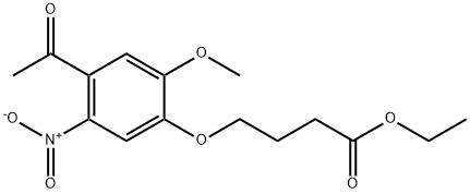 4-(4-乙酰基-2-甲氧基-5-硝基苯氧基)丁酸乙酯 结构式