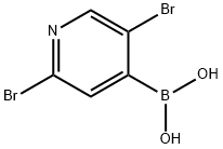 2,5 - 二溴-4 - 吡啶基硼酸 结构式