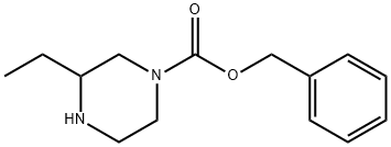 3-乙基-1-哌嗪甲酸苯甲酯 结构式