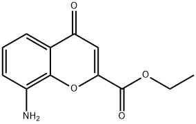 8-氨基-4-氧代-4H-1-苯并吡喃-2-羧酸乙酯 结构式