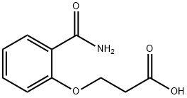 3-(2-氨基甲酰基苯氧基)丙酸 结构式