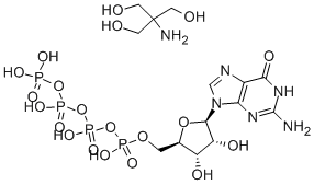 GUANOSINE 5'-TETRAPHOSPHATE TRIS SALT 结构式