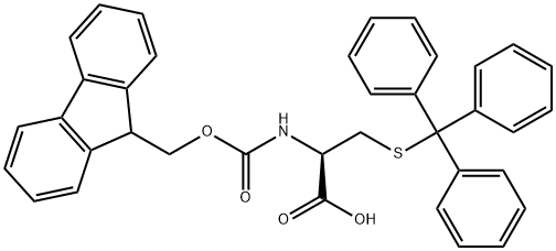 Fmoc-S-三苯甲基-L-半胱氨酸 结构式