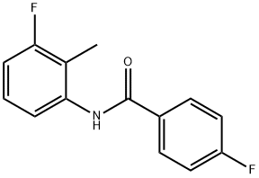 4-氟-N-(3-氟-2-甲基苯)苯甲酰胺 结构式