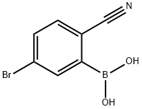 5-溴-2-氰基苯硼酸 结构式