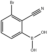 3-BROMO-2-CYANOPHENYLBORONIC ACID 结构式