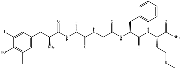 (3,5-DIIODO-TYR1,D-ALA2)-MET-ENKEPHALIN AMIDE ACETATE SALT 结构式