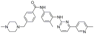 N-(4-METHYL-3-{[4-(6-METHYL-3-PYRIDINYL)-2-PYRIMIDINYL]AMINO}PHEN YL)-4-[(4-METHYL-1-PIPERAZINYL)METHYL]BENZAMIDE 结构式