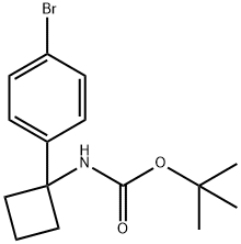 [1-(4-溴苯基)环丁基]氨基甲酸叔丁酯 结构式