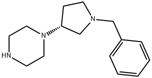 1-[(3R)-1-(苯甲基)-3-吡咯烷基]哌嗪 结构式