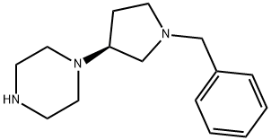 1-[(3S)-1-(苯甲基)-3-吡咯烷基]哌嗪 结构式