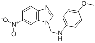 1H-Benzimidazole-1-methanamine, N-(4-methoxyphenyl)-6-nitro- 结构式