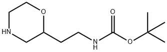 (2-(吗啉-2-基)乙基)氨基甲酸叔丁酯 结构式
