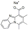 1,2,3-Trimethylpyrido[1,2-a]benzimidazole-4-carboxylic acid sodium salt 结构式