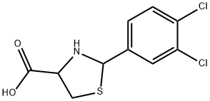 (R)-2-(3,4-DICHLORO-PHENYL)-THIAZOLIDINE-4-CARBOXYLIC ACID 结构式