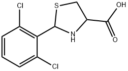 2-(2,6-二氯苯基)噻唑烷-4-羧酸 结构式