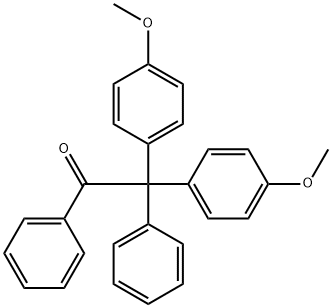 2,2-二(4-甲氧基苯基)-1,2-二苯基乙酮 结构式