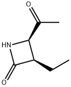 2-Azetidinone, 4-acetyl-3-ethyl-, (3R-cis)- (9CI) 结构式